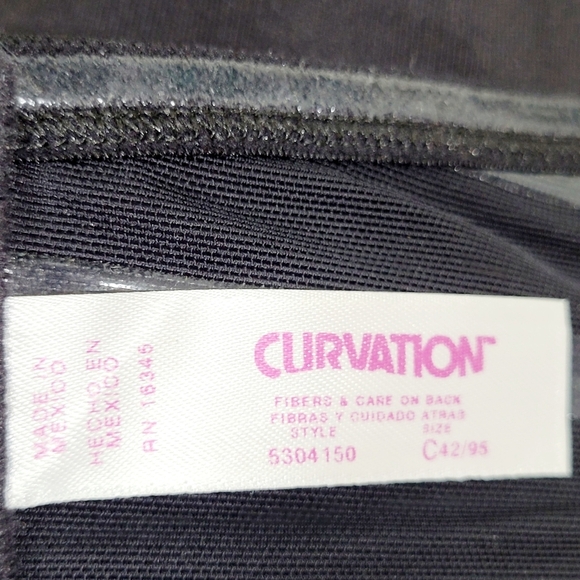 40C Curvation 5304150 Unlined Satin Underwire Strapless Bra Black - Picture 6 of 6